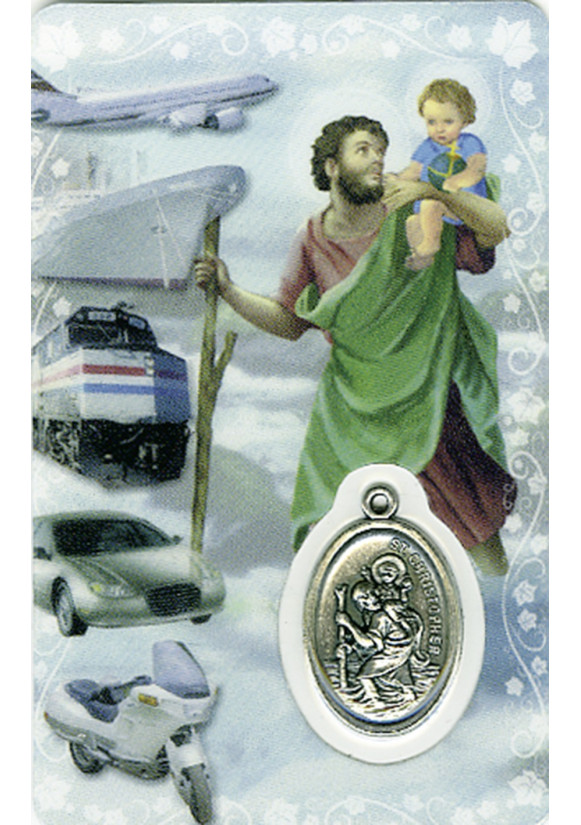 CARTE MEDAIL PLASTIQUE ST CHRISTOPHE  