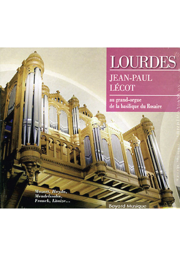 LOURDES   Jean-Paul Lécot au grand orgue de la basilique du Rosaire